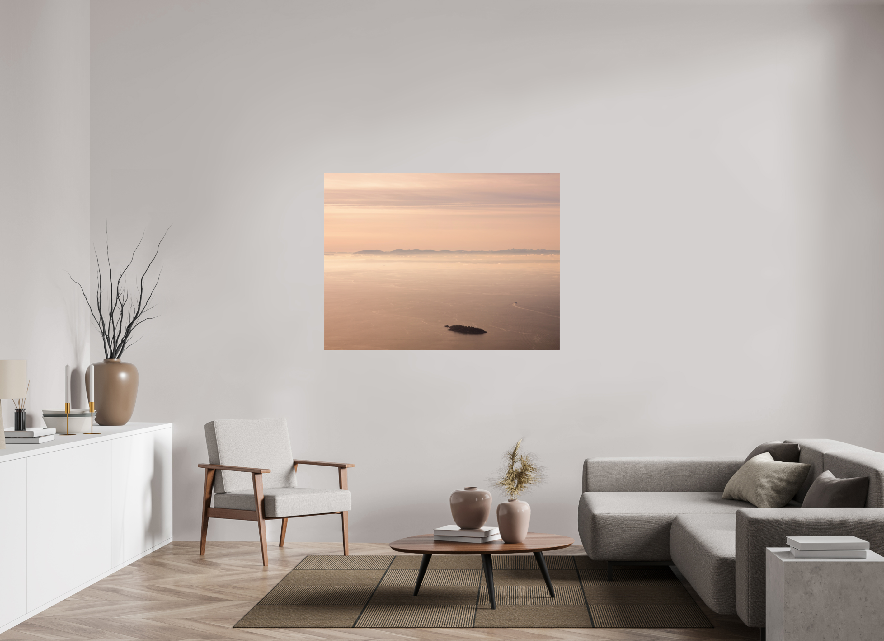 140 x 105 cm, Fuji Crystal Archive with acrylic Vancouver Island Vista, ready to hang, with acrylic glass