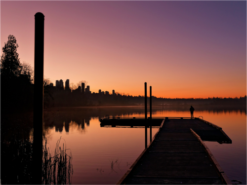 Main image Deer Lake Park Sunset, acrylic glass, ready to hang