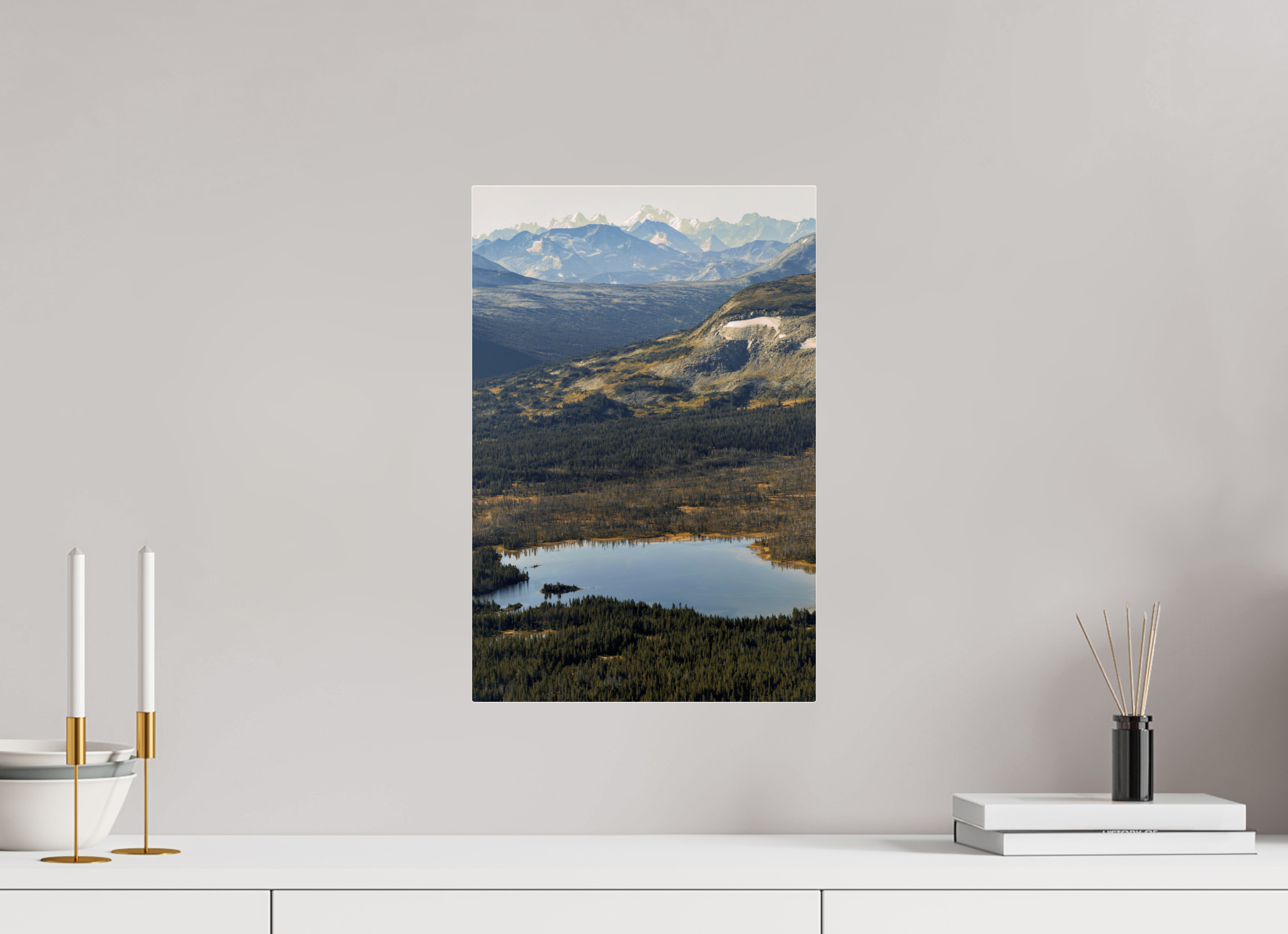 30 x 45 cm, Fuji Crystal Archive with acrylic Charlotte Alplands, acrylic glass, aerial