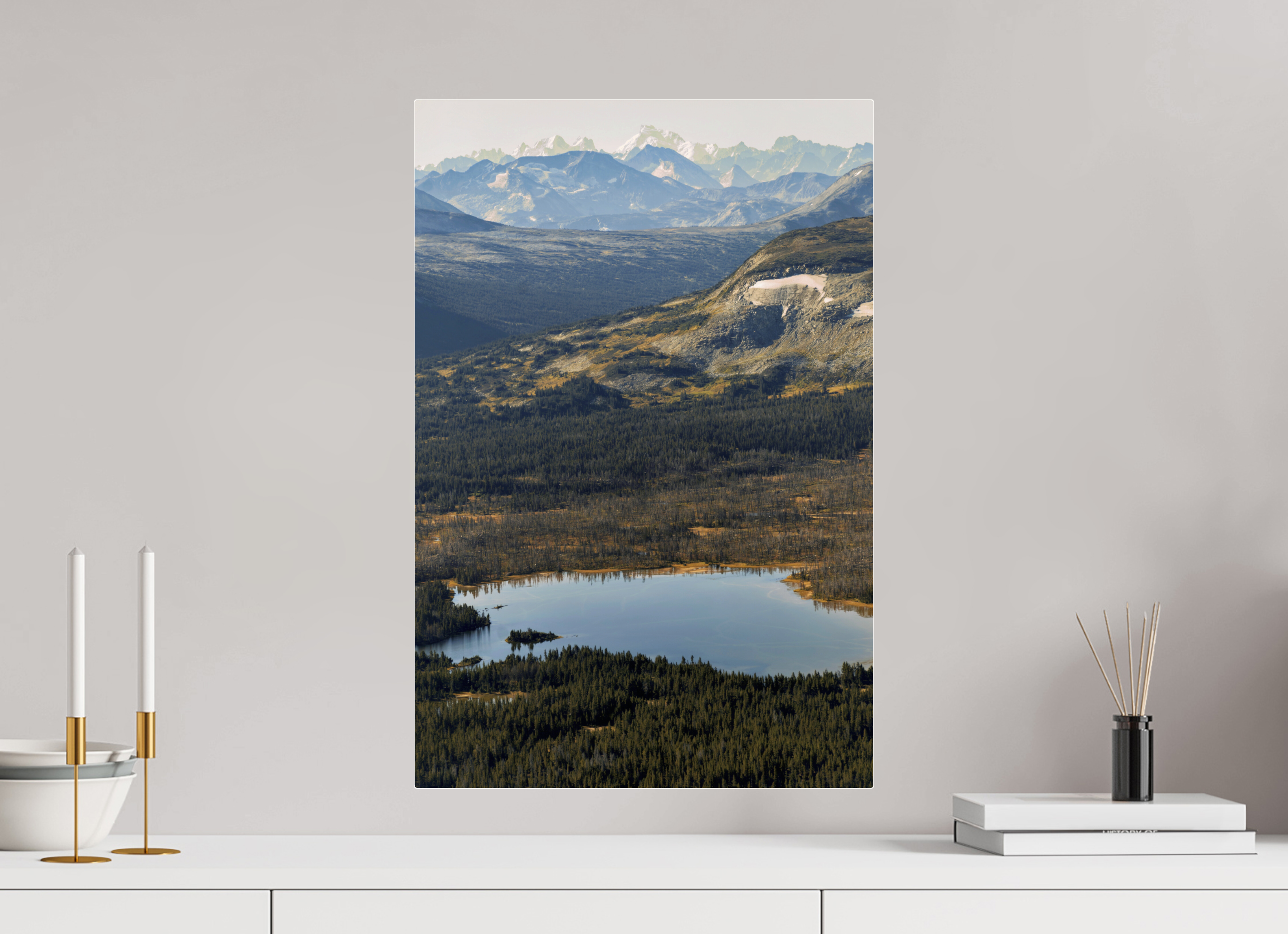 40 x 60 cm, Fuji Crystal Archive with acrylic Charlotte Alplands, acrylic glass, aerial