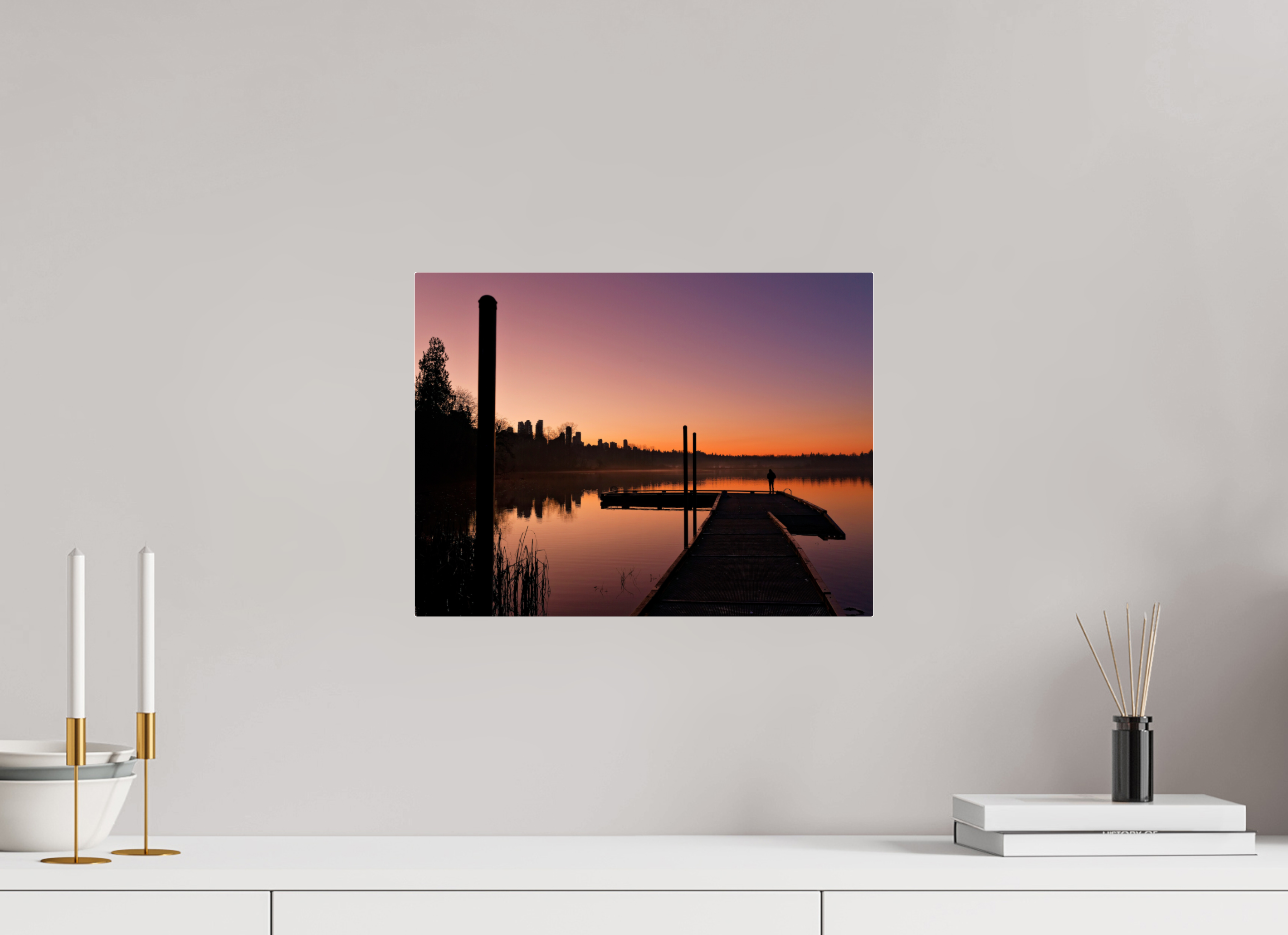40 x 30 cm, Fuji Crystal Archive with acrylic Deer Lake Park Sunset, acrylic glass, ready to hang