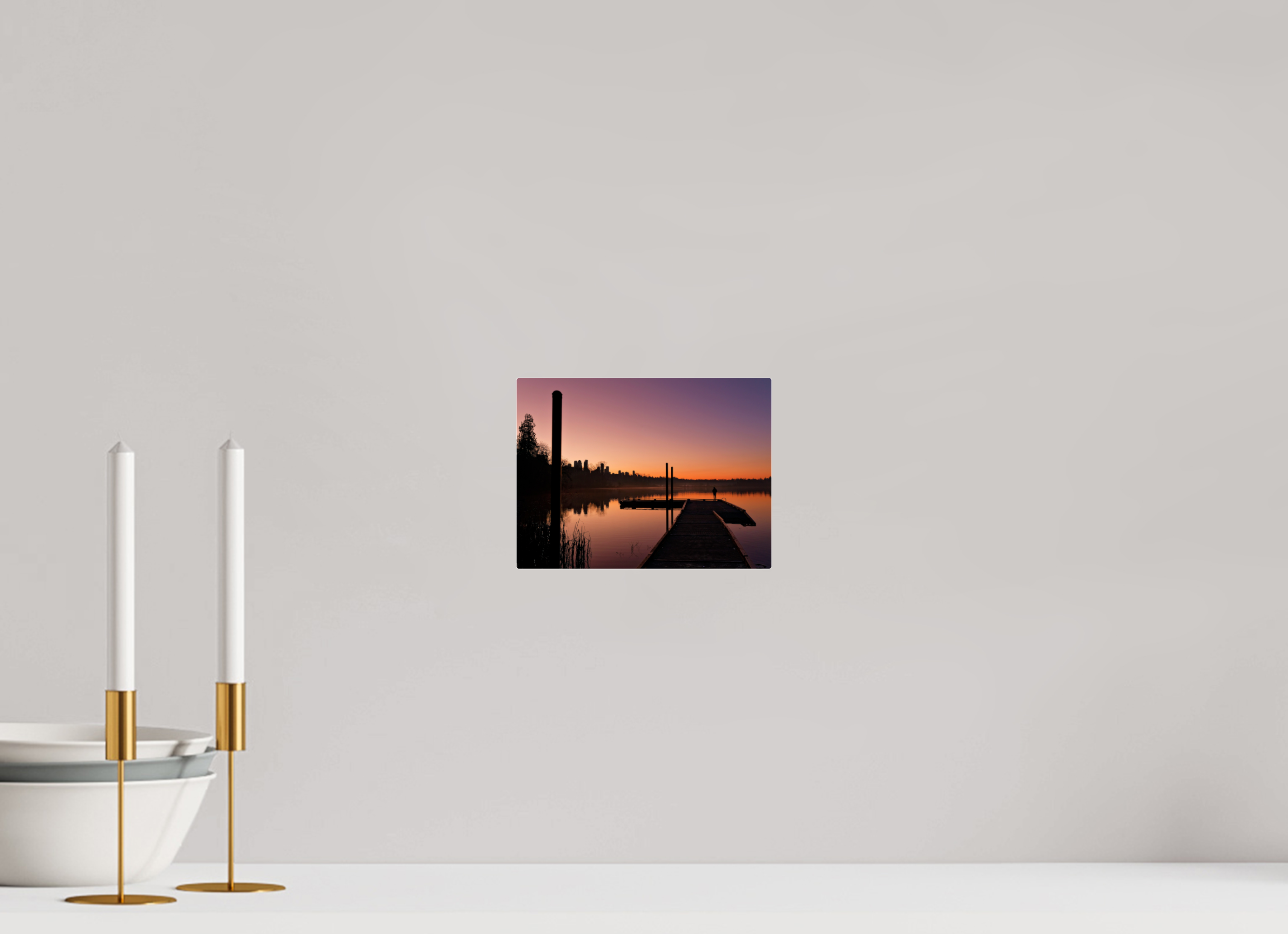 20 x 15 cm, Fuji Crystal Archive with acrylic Deer Lake Park Sunset, acrylic glass, ready to hang