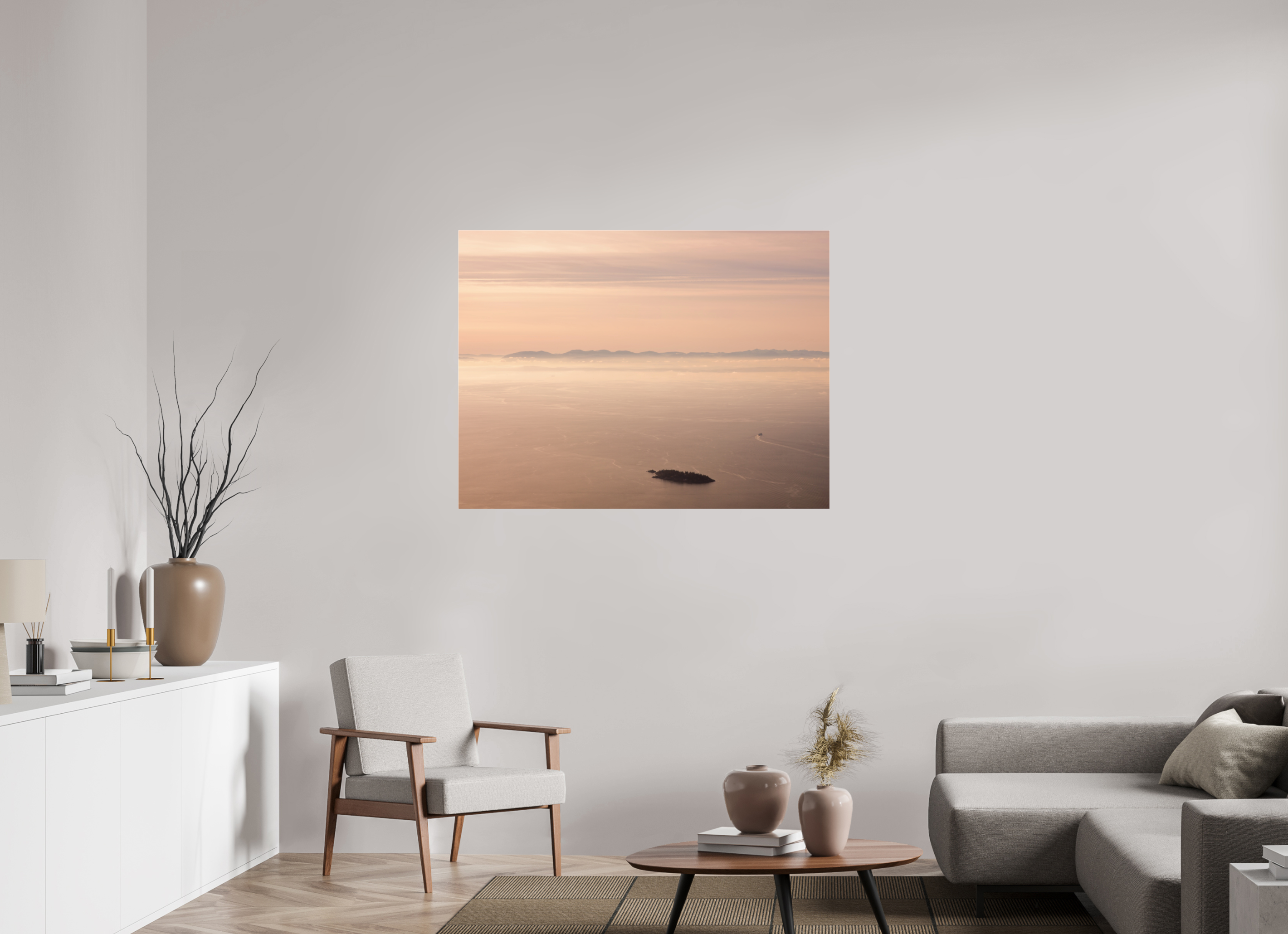 120 x 90 cm, Fuji Crystal Archive with acrylic Vancouver Island Vista, ready to hang, with acrylic glass