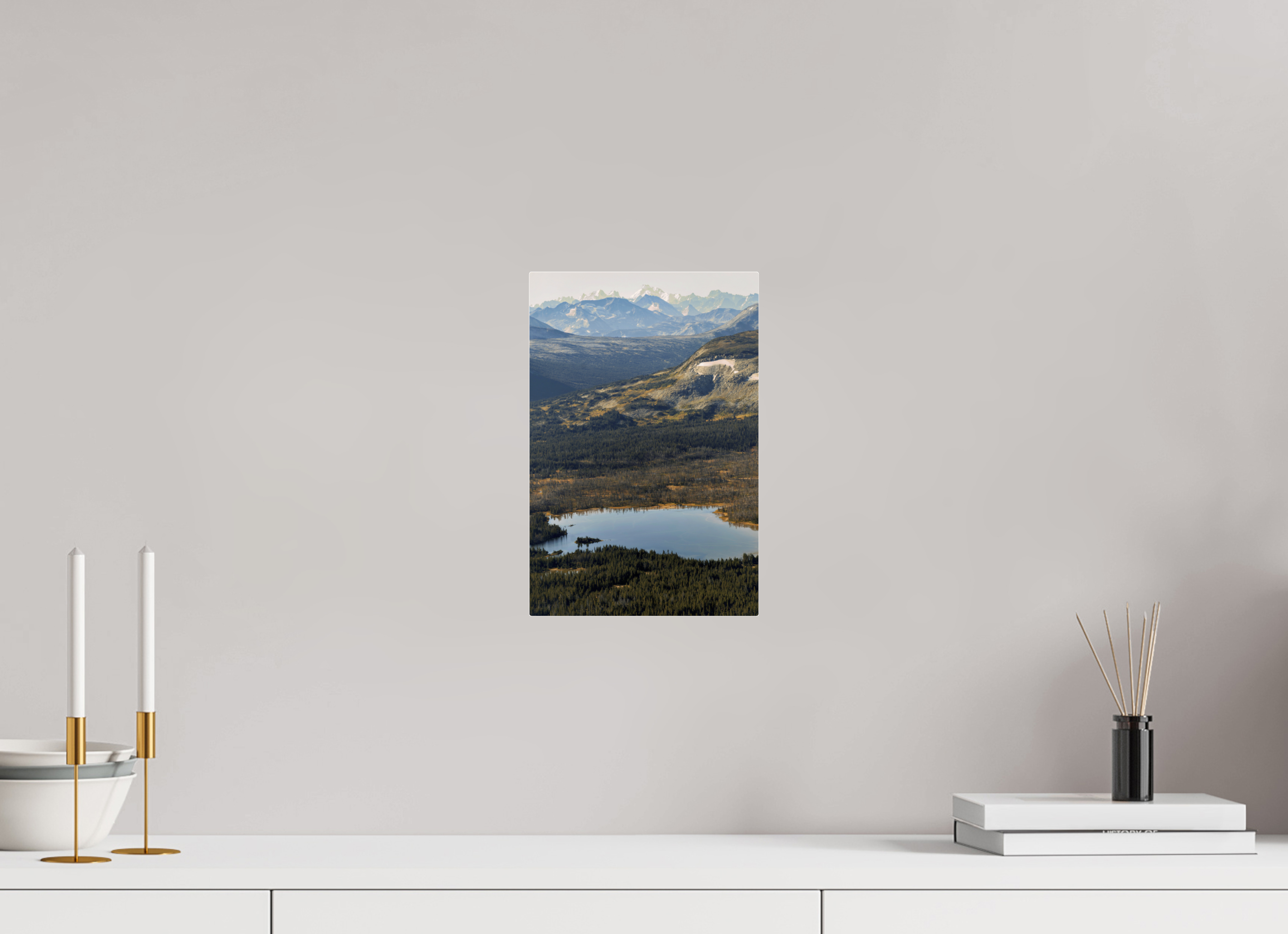 20 x 30 cm, Fuji Crystal Archive with acrylic Charlotte Alplands, acrylic glass, aerial