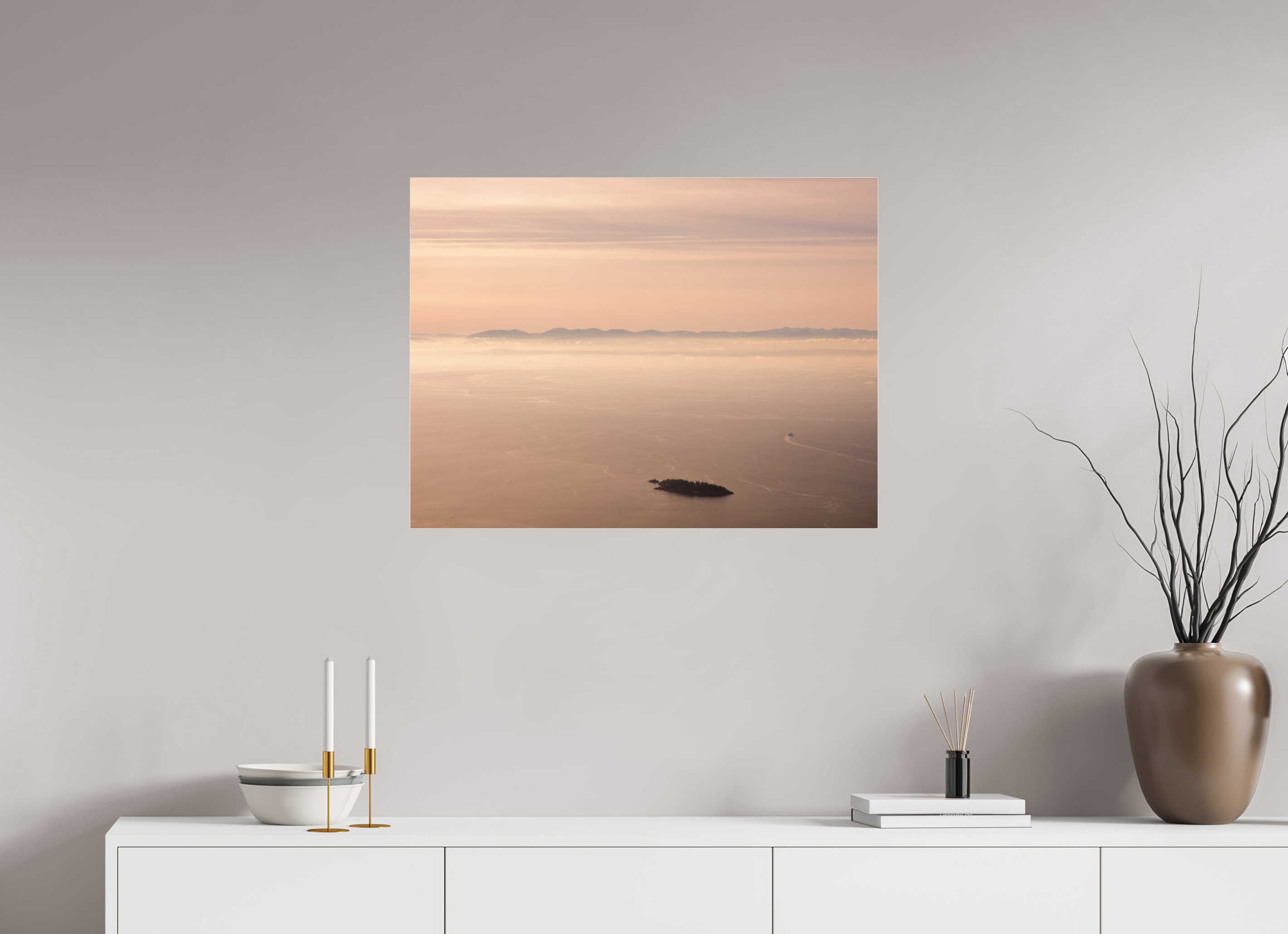 80 x 60 cm, Fuji Crystal Archive with acrylic Vancouver Island Vista, ready to hang, with acrylic glass