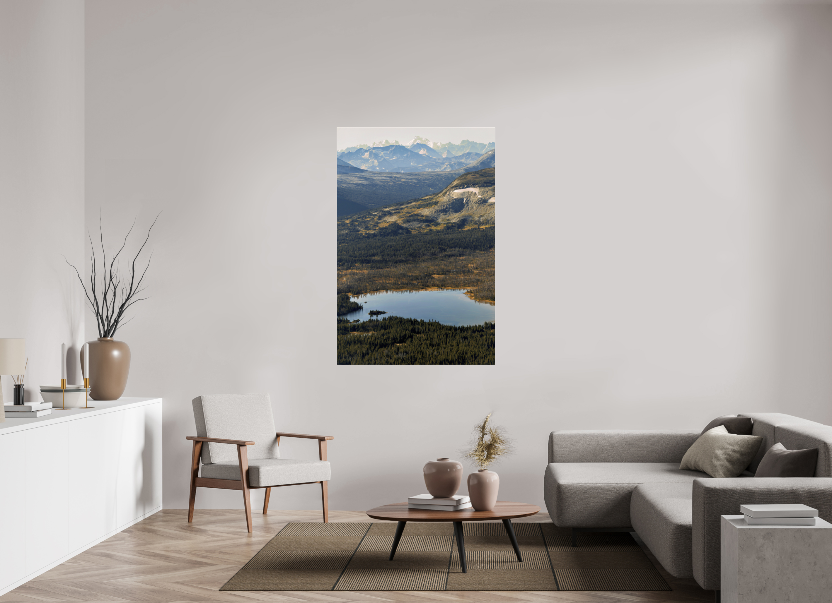100 x 150 cm, Fuji Crystal Archive with acrylic Charlotte Alplands, acrylic glass, aerial