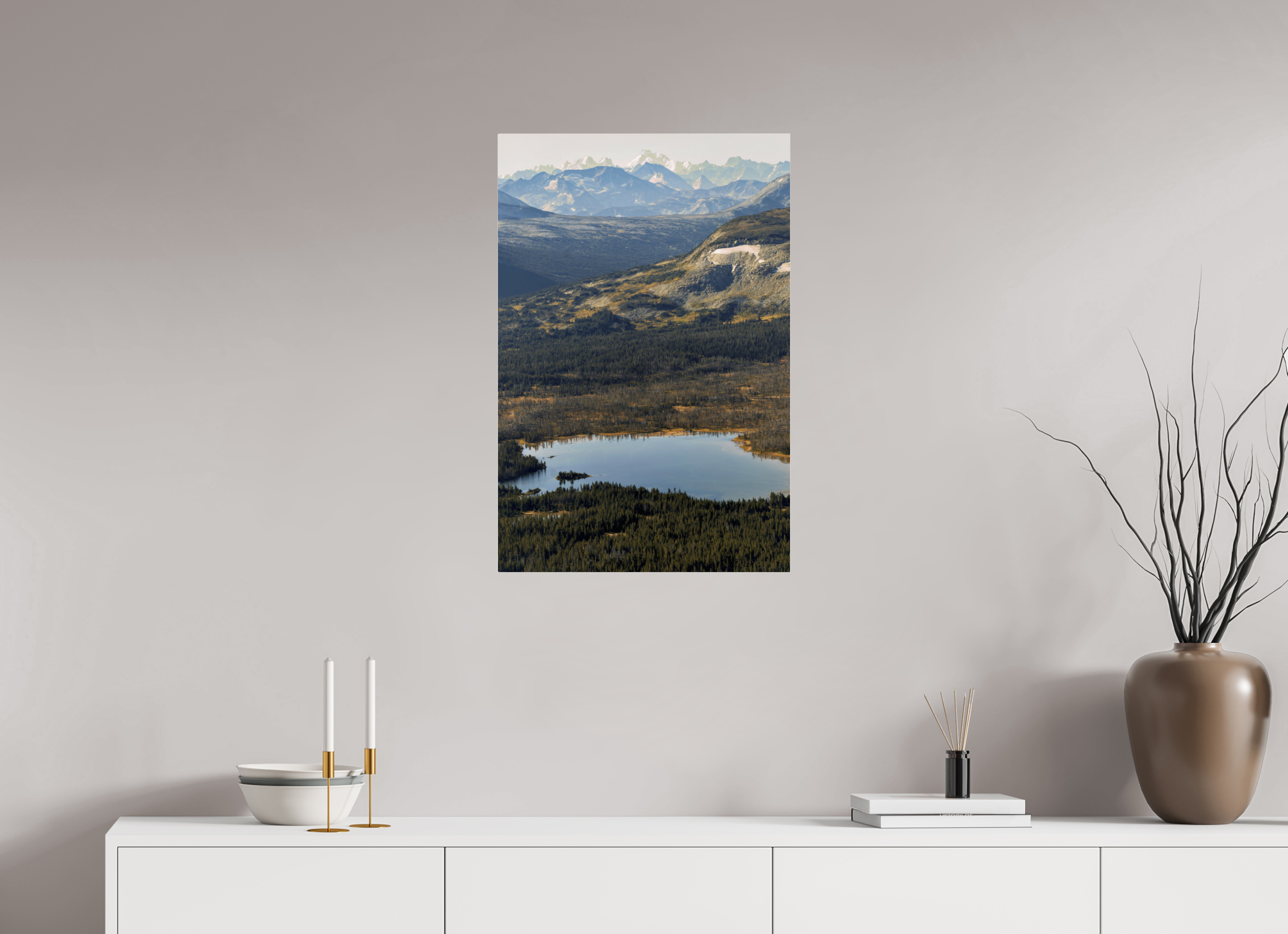 50 x 75 cm, Fuji Crystal Archive with acrylic Charlotte Alplands, acrylic glass, aerial