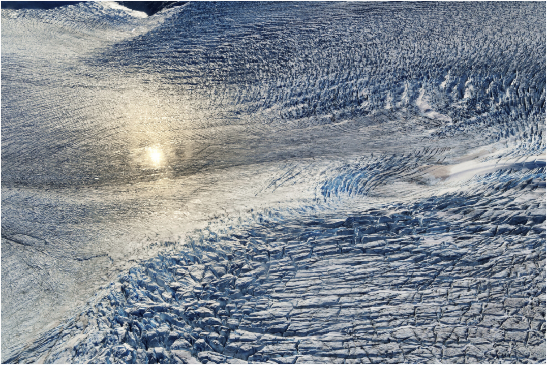 Main image Monarch Icefield, acrylic glass, aerial
