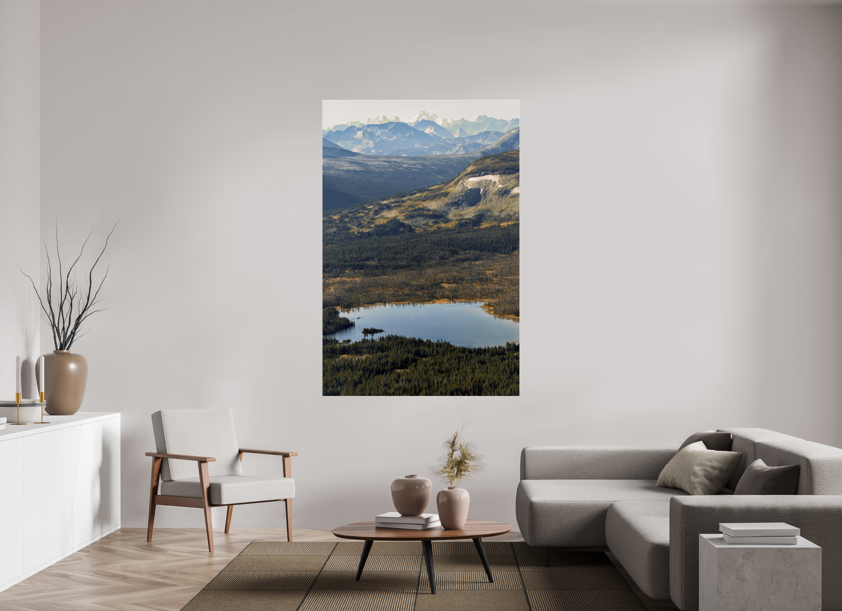 120 x 180 cm, Fuji Crystal Archive with acrylic Charlotte Alplands, acrylic glass, aerial