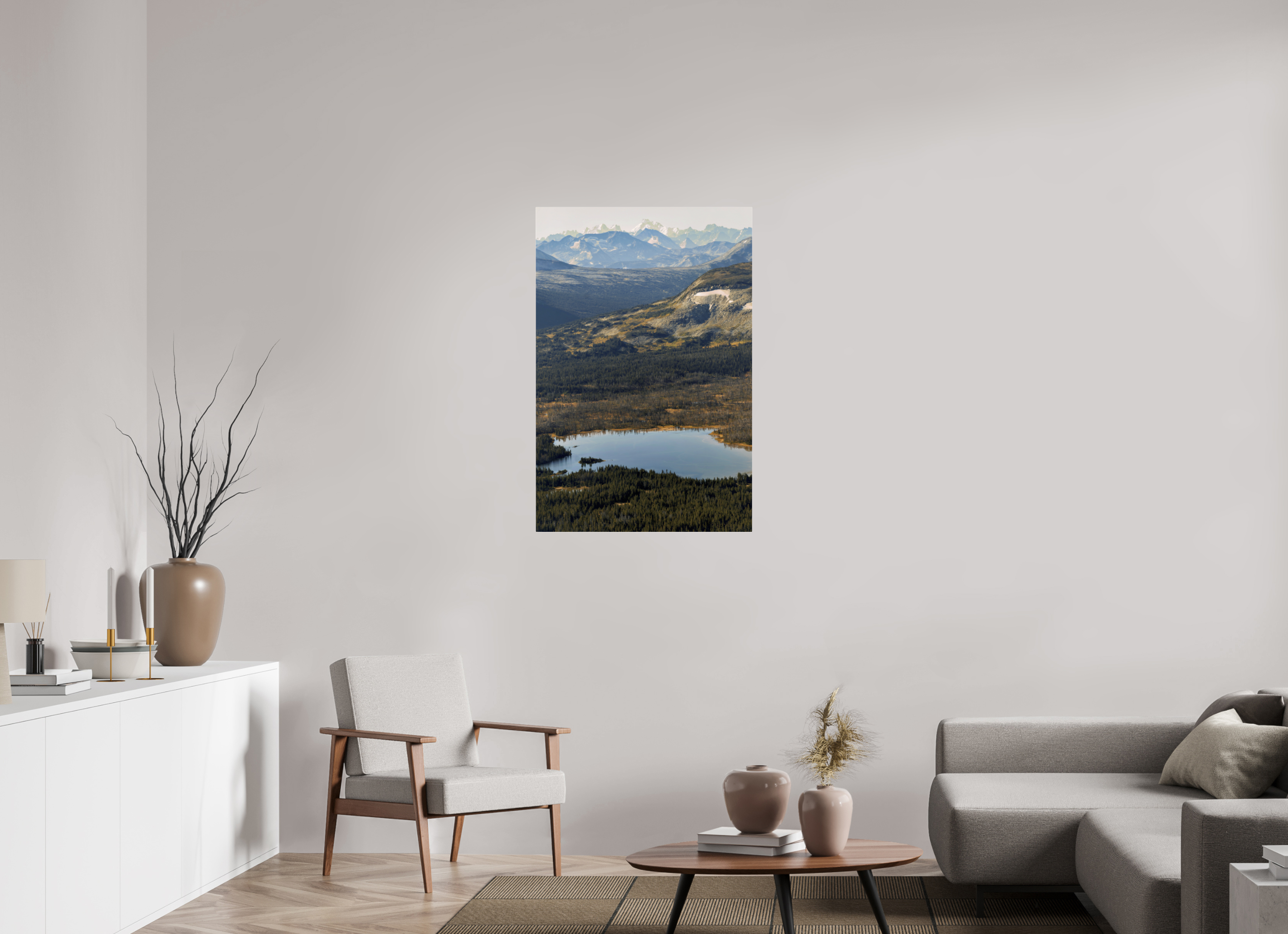 70 x 105 cm, Fuji Crystal Archive with acrylic Charlotte Alplands, acrylic glass, aerial