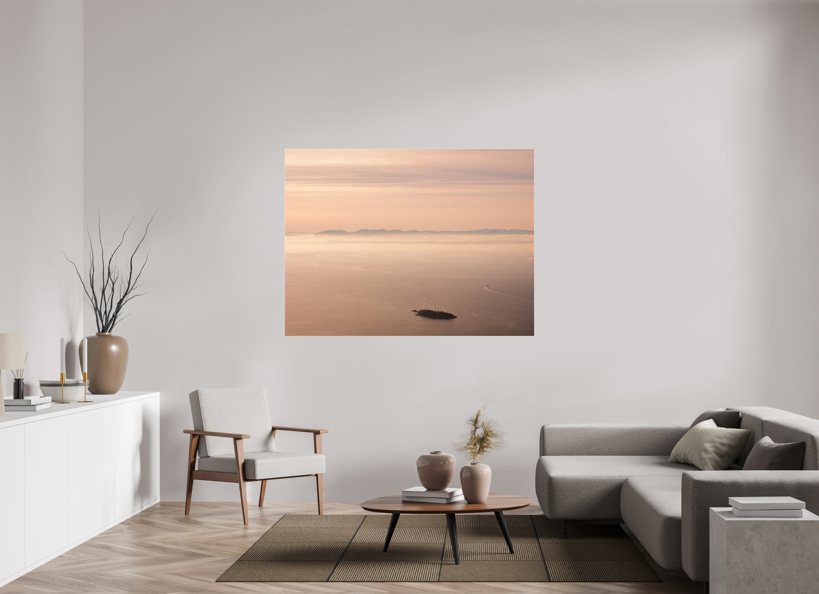 160 x 120 cm, Fuji Crystal Archive with acrylic Vancouver Island Vista, ready to hang, with acrylic glass